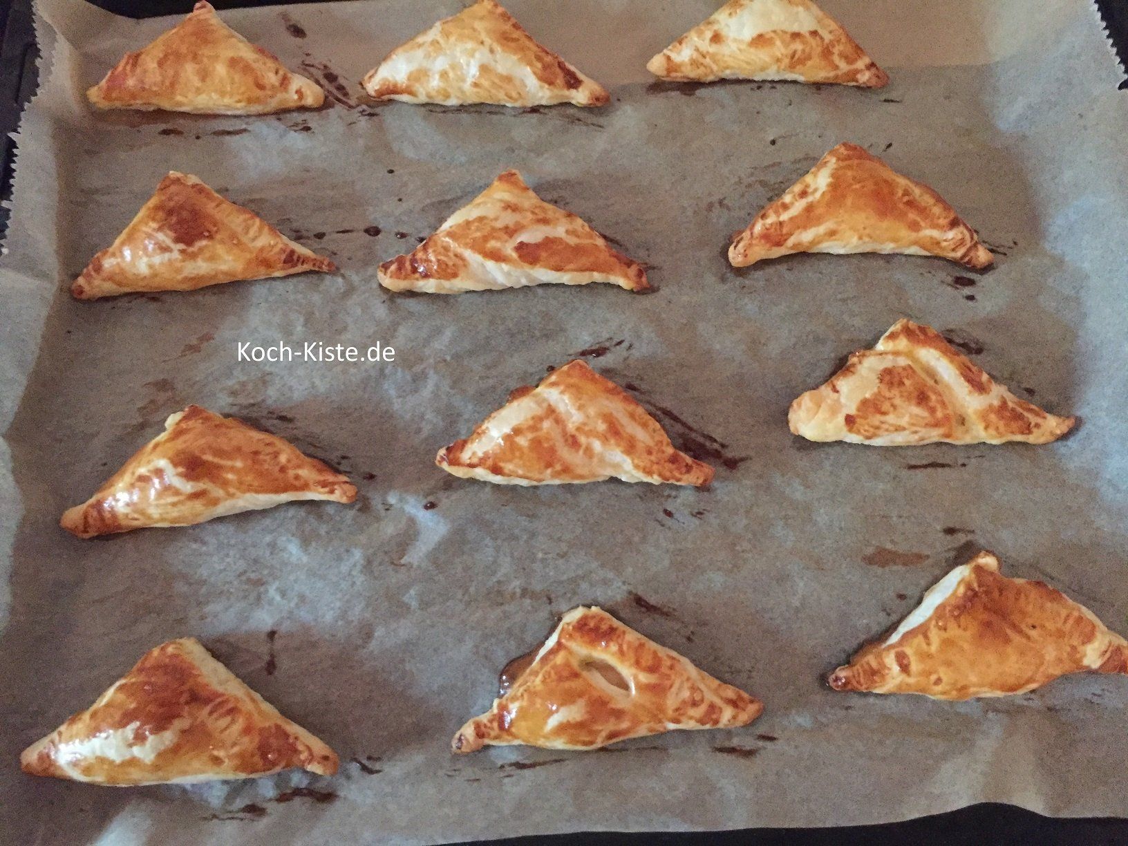 fertig gebackene Mini Kopenhagener.