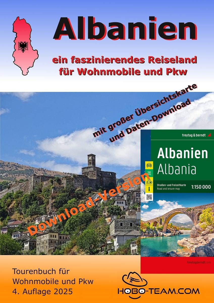 Albanien Wohnmobilführer - Tourenbuch - Download-Version mit Landkarte Albanien Wohnmobilführer - Tourenbuch - Download-Version mit Landkarte