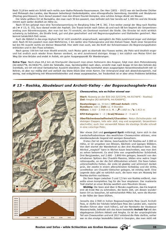 Georgien Tourenbuch, Offroad-Guide