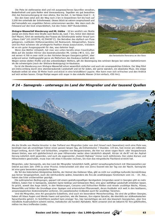 Georgien Tourenbuch, Offroad-Guide