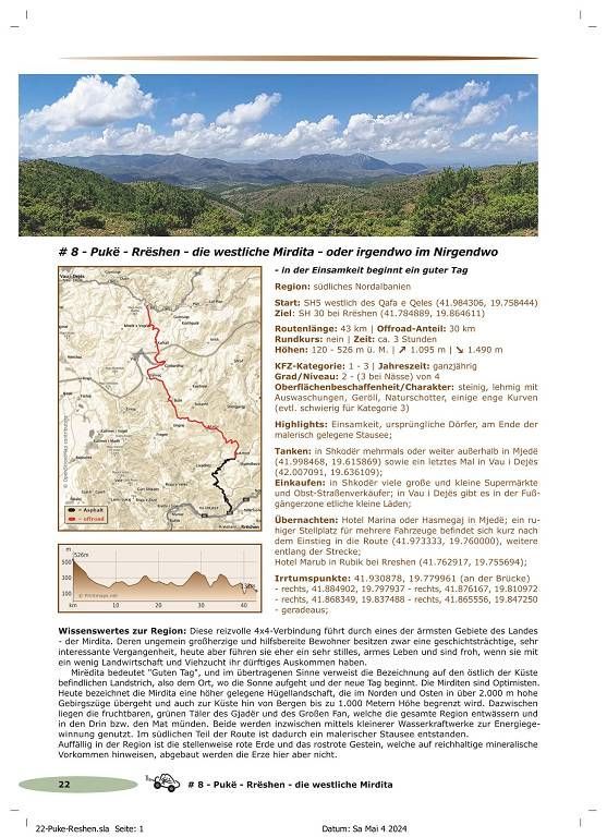 Albanien Offroad-Guide Tourenbuch