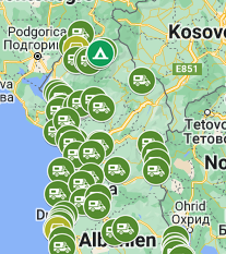 Campingplätze 2024 und freie Stellplätze - Albanien