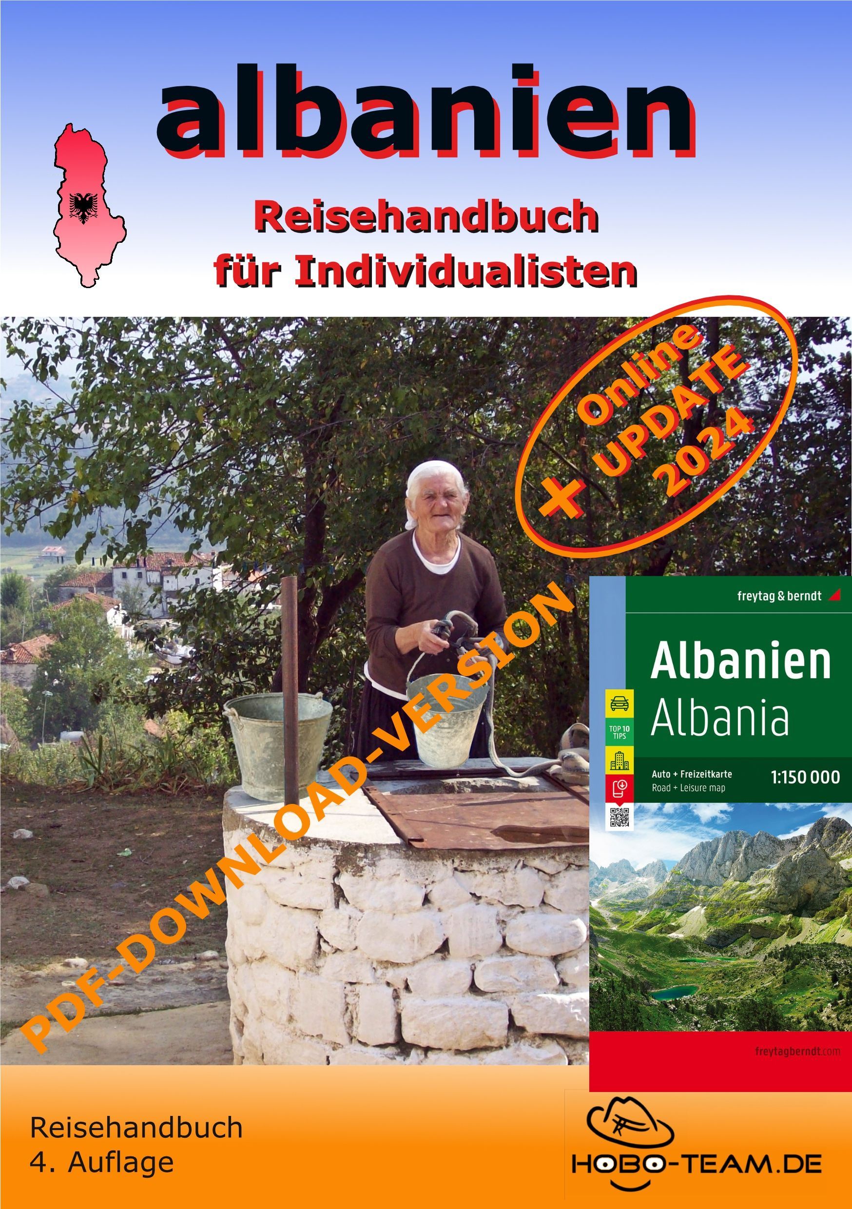 Albanien Reiseführer 2024, Reisehandbuch Download-PDF mit Landkarte