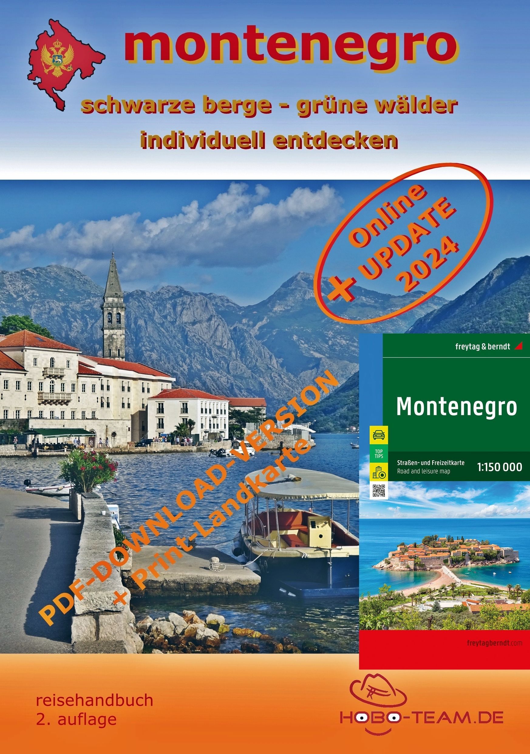 Montenegro Reiseführer 2024, Individualreiseführer mit Landkarte