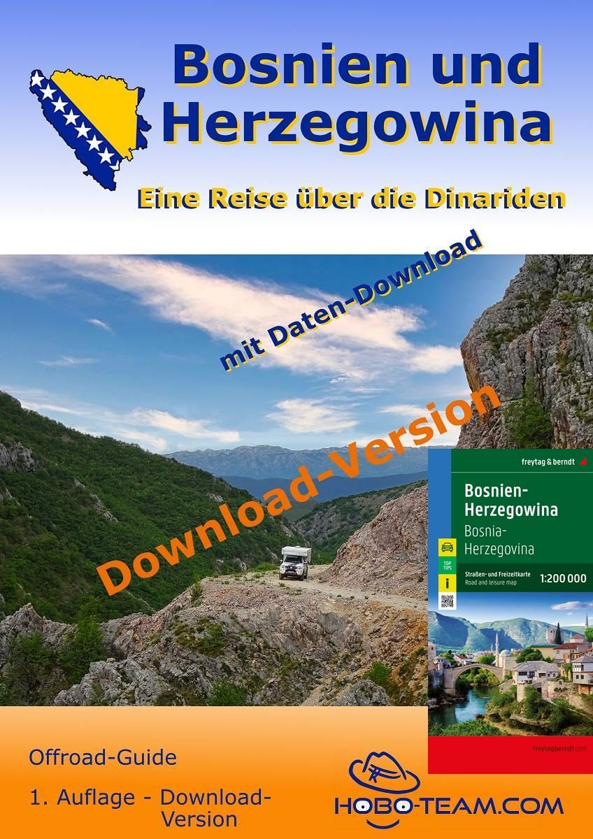 Bosnien und Herzegowina Offroad-Guide, 4x4, Pisten, PDF digital mit Landkarte