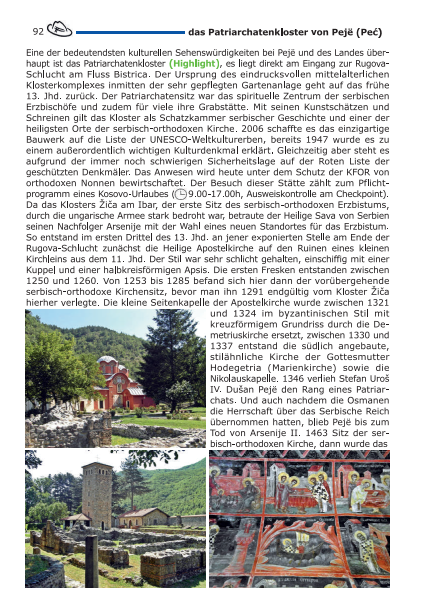 Kosovo Reiseführer, Reisehandbuch
