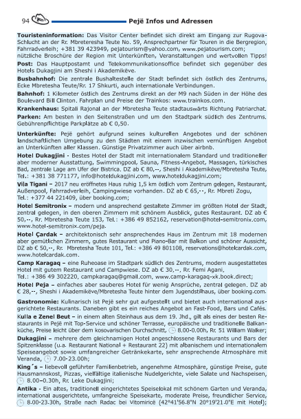 Kosovo Reiseführer, Reisehandbuch