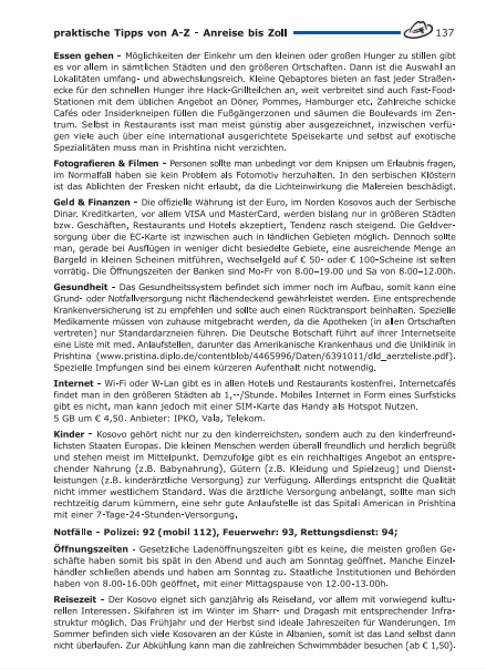 Kosovo Reiseführer, Reisehandbuch