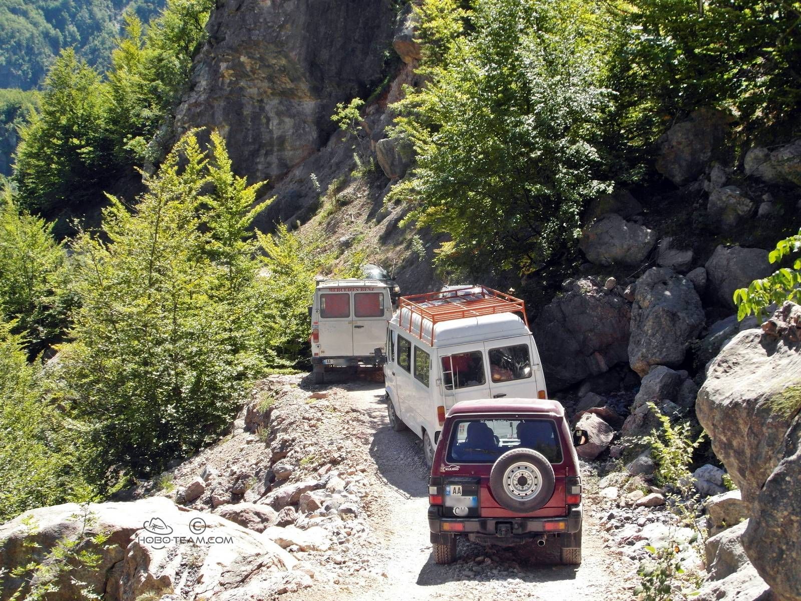 Stau auf der Theth Südroute in Albanien