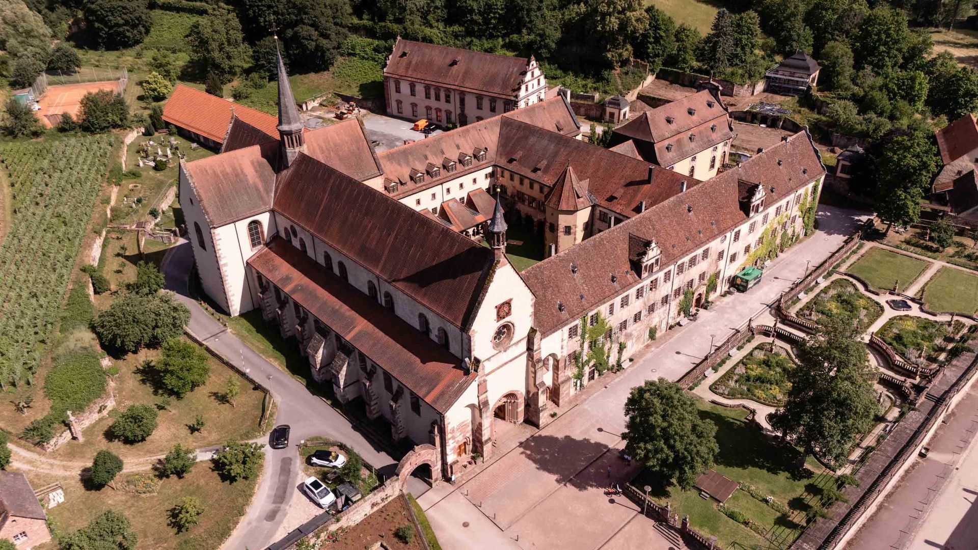 Kloster Bronnbach, Drohnenaufnahme