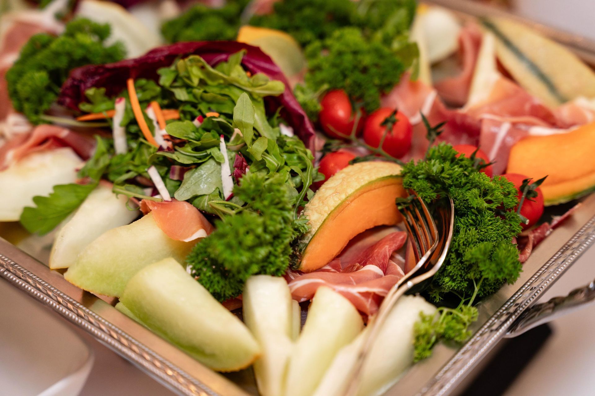 Hochzeitsfeier im Bernhardsaal, Kloster Bronnbach, Buffet