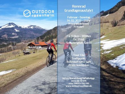 Grundlagenausfahrt-Trainingsfahrt in lockerem Tempo. Tour 13a - Rennradtour - So. 14.02.2021