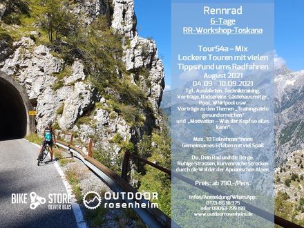 Tour 55a - Rennradreise, ab Sa. 04.09.2021 Tour 55a - Rennradreise, ab Sa. 04.09.2021