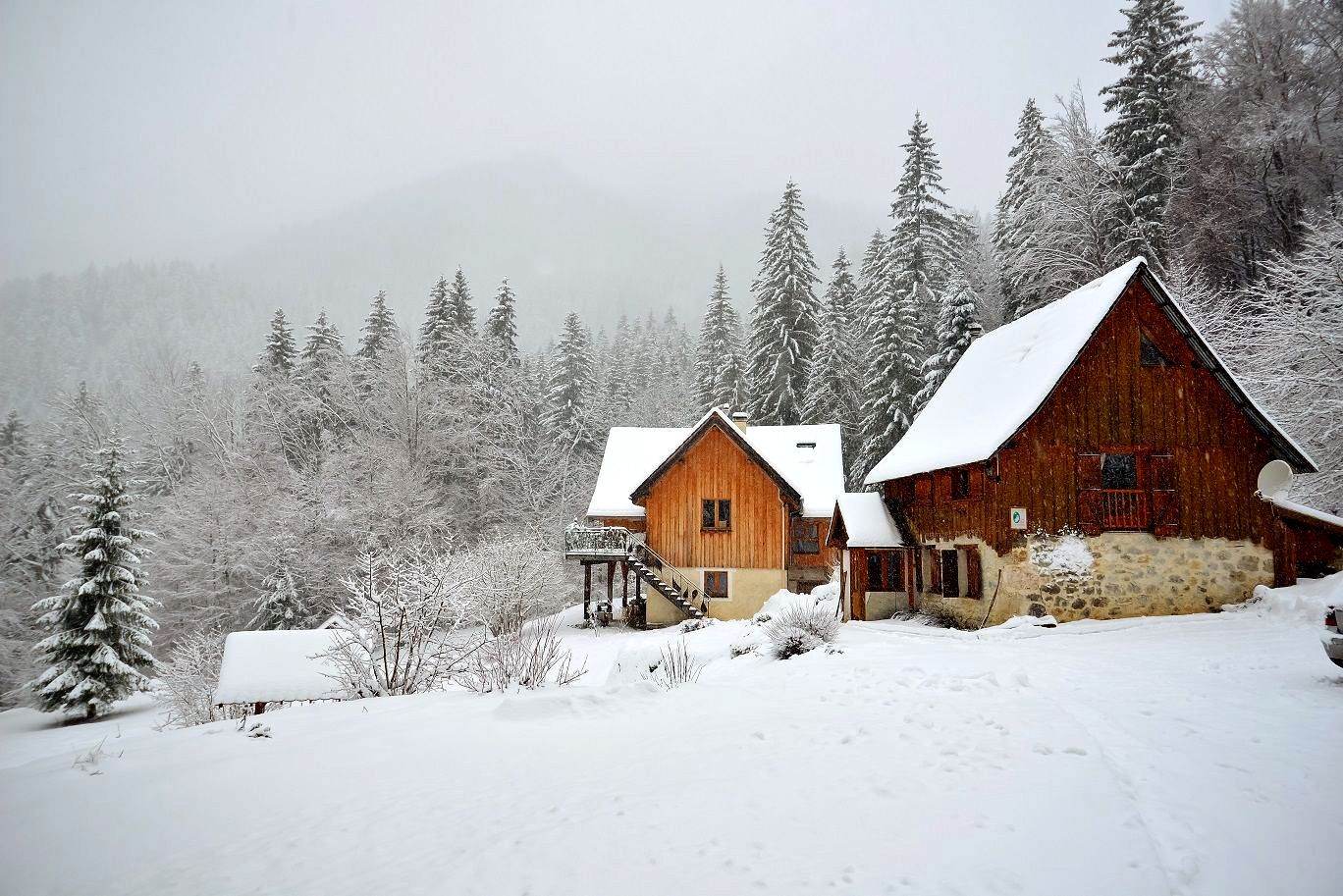 Maison et gîte hiver