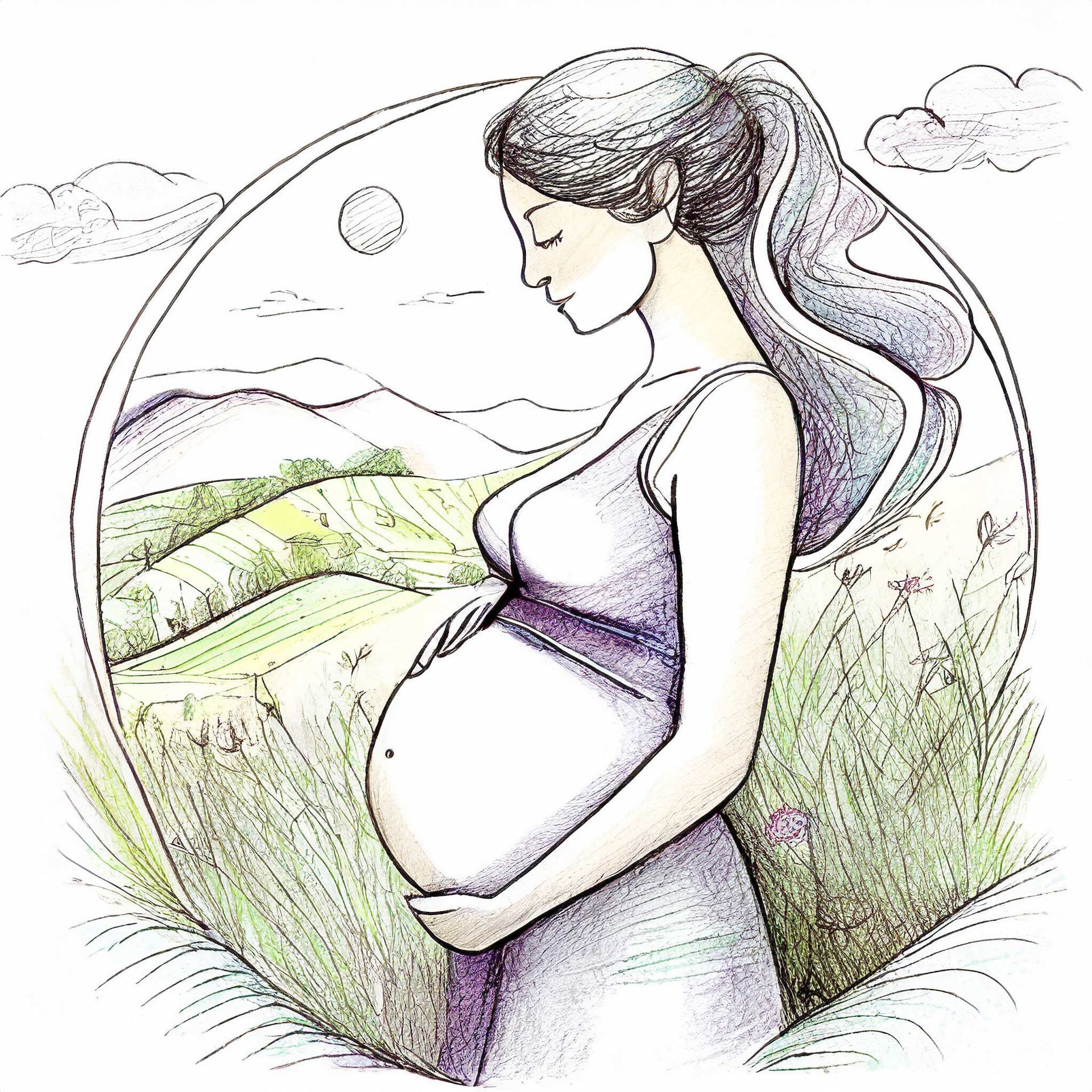 Femme enceintef$ Dessin femme enceinte