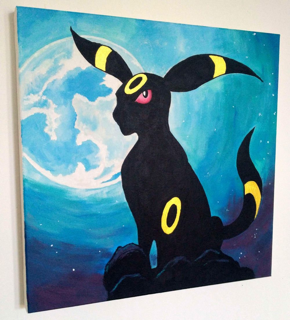 Acrylic painting of Umbreon.