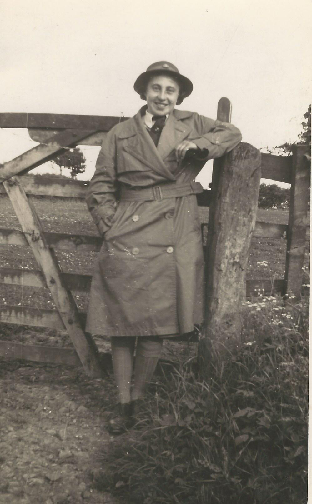 Audrey Davies in Land Army uniform