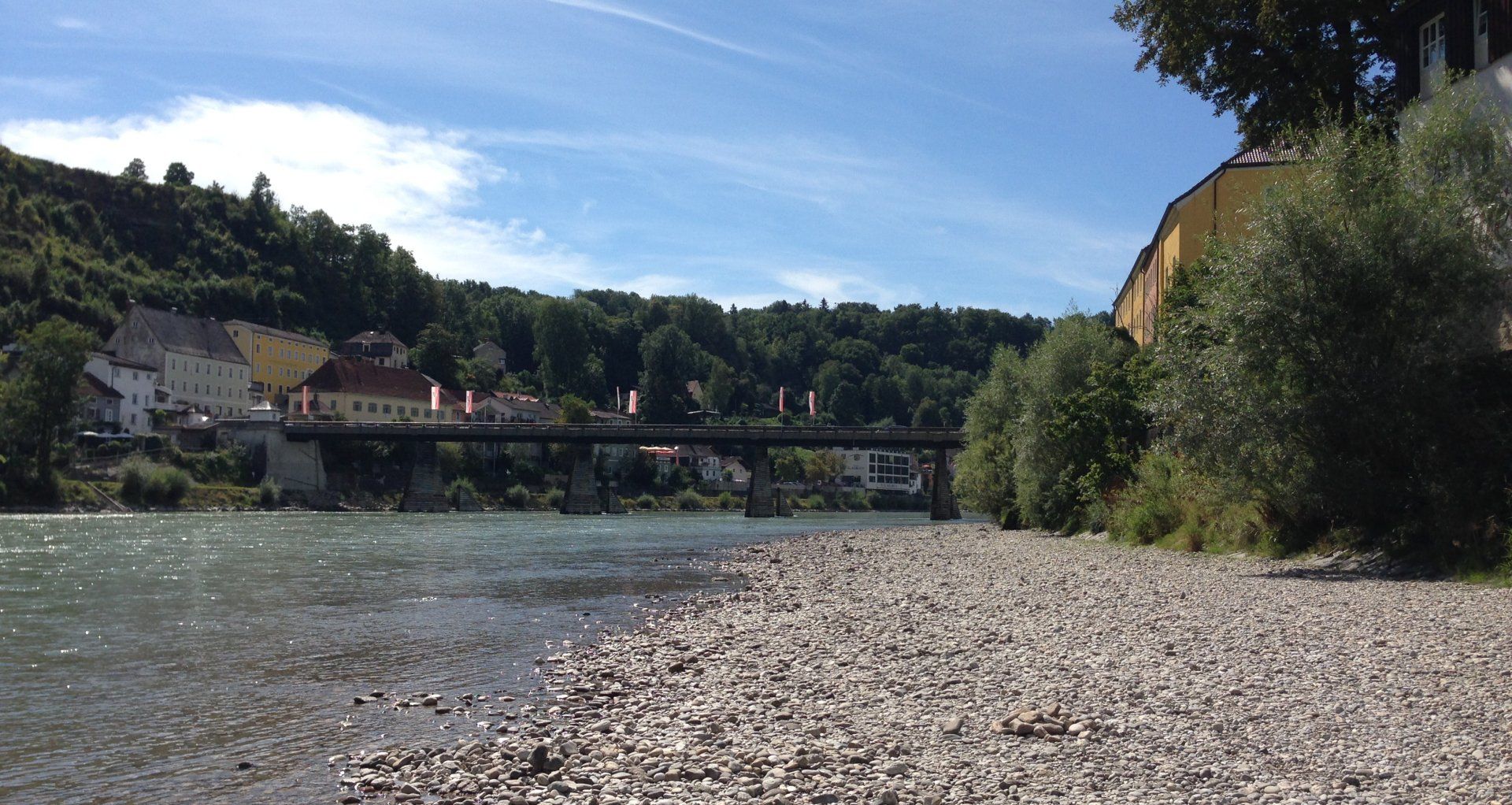 by the Salzach