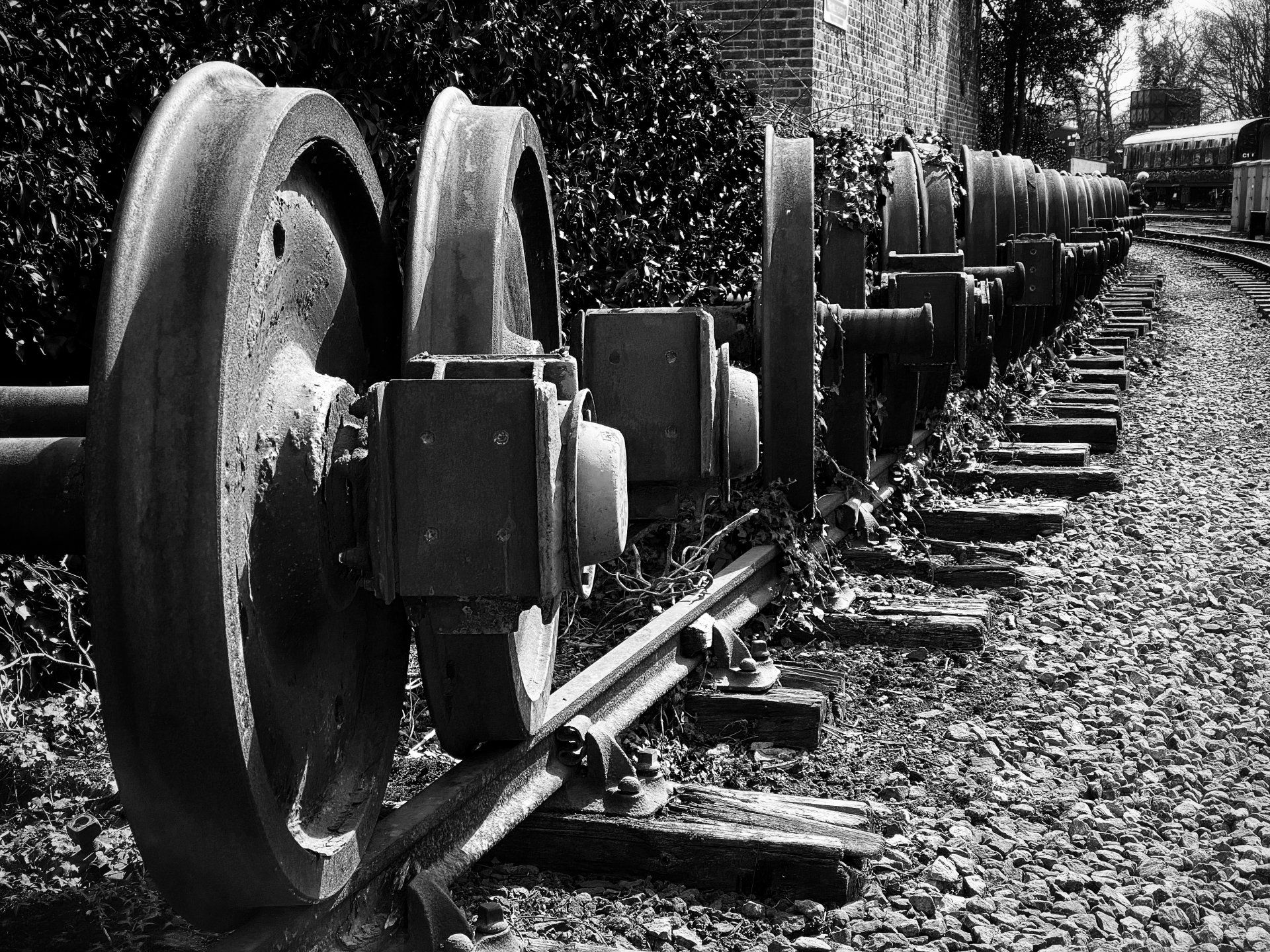 railway wagon wheels  at Pickering Station