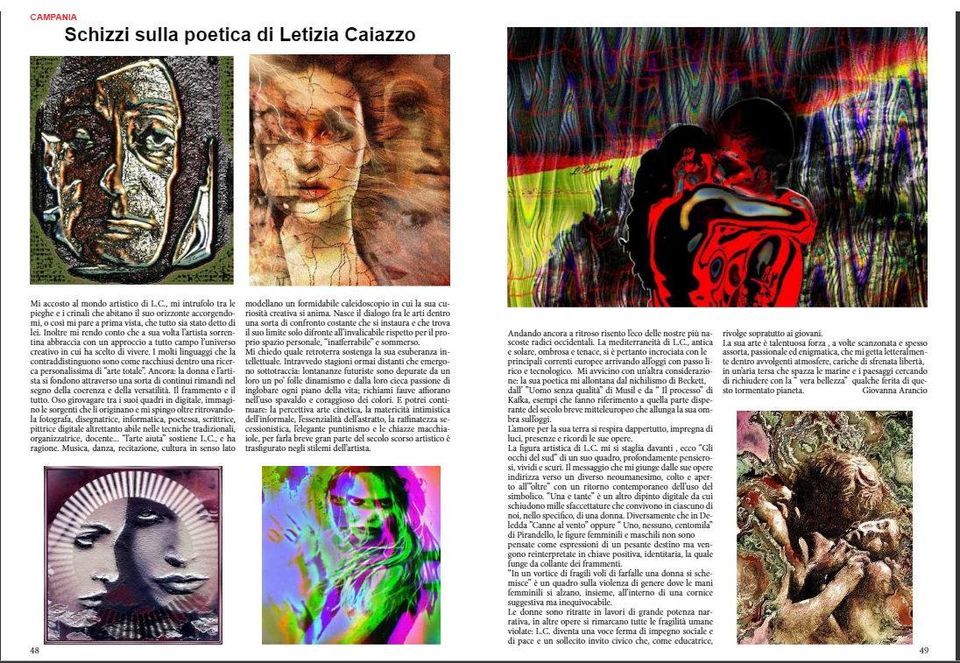 critica Giovanna Arancio - artista Letizia Caiazzo