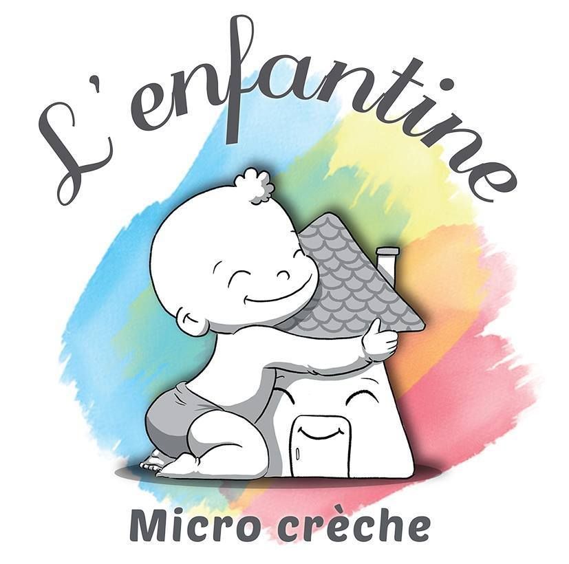 Logo de L’Enfantine micro-crèche Montagnat et Polliat, accueil bienveillant et personnalisé des enfants.
