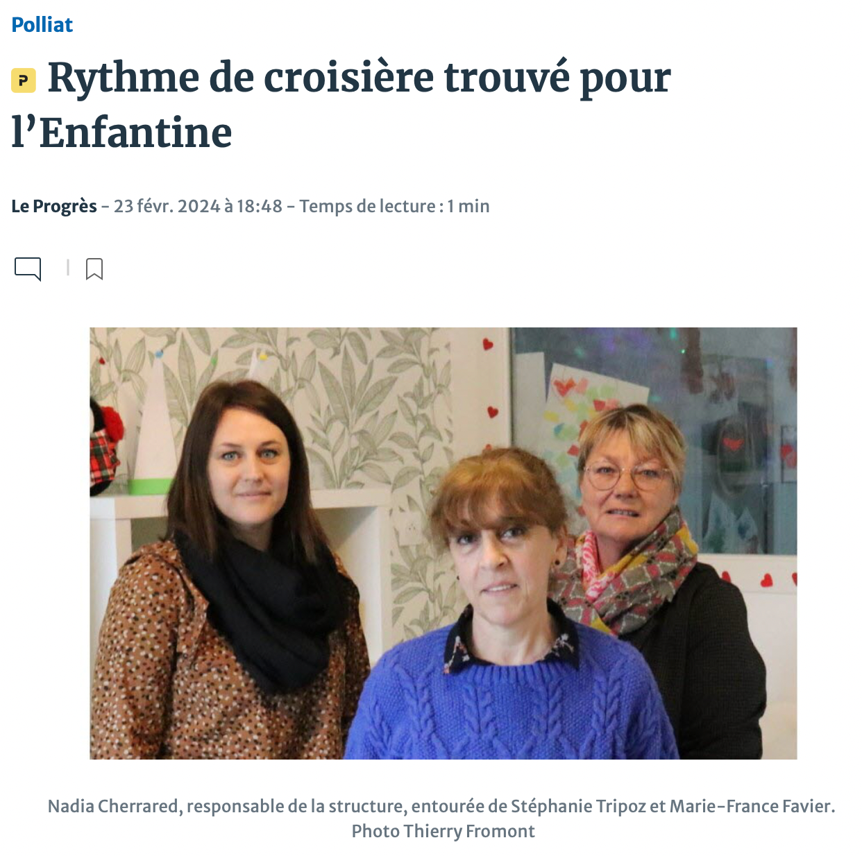 Micro-crèche L’Enfantine organisation rythme enfant éveil activités pédagogiques Montagnat Polliat