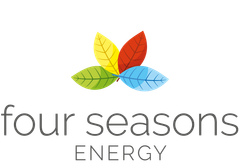 four seasons energy logo with coloured leaves