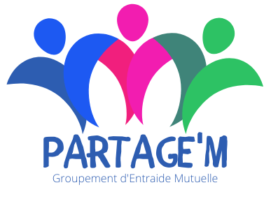 Logo de Partage'M GEM, Partage'M, Toulon, association, handicap, inclusion, loisirs, partage, plaisir, cérébrolésé, entraide, groupe d'entraide mutuelle