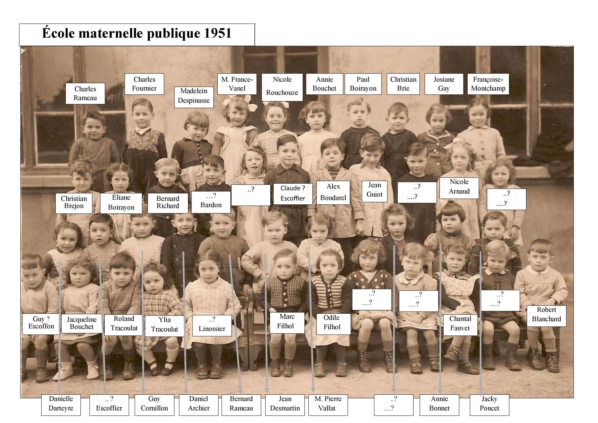 Ecole maternelle publique 1951
