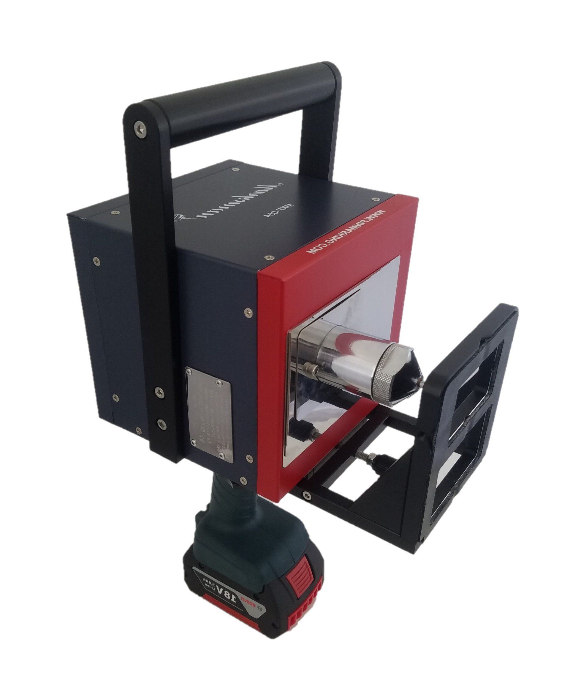 Mobiler Nadelpräger MKP-054K mit Akku und LCD Display.