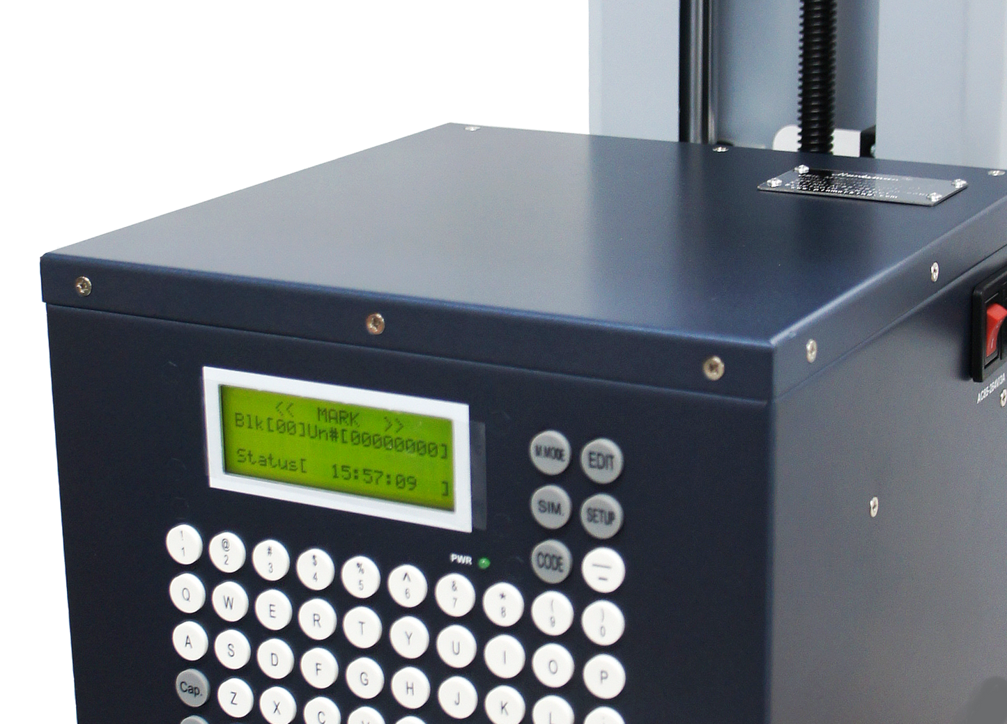 Mobiler Nadelpräger MKP-054K mit Akku und LCD Display.