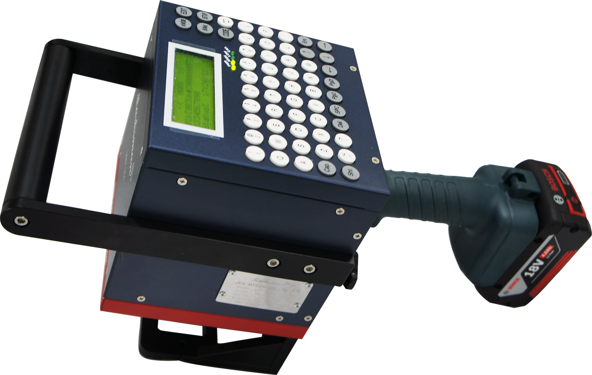 Mobiler Nadelpräger MKP-054K mit Akku und LCD Display.