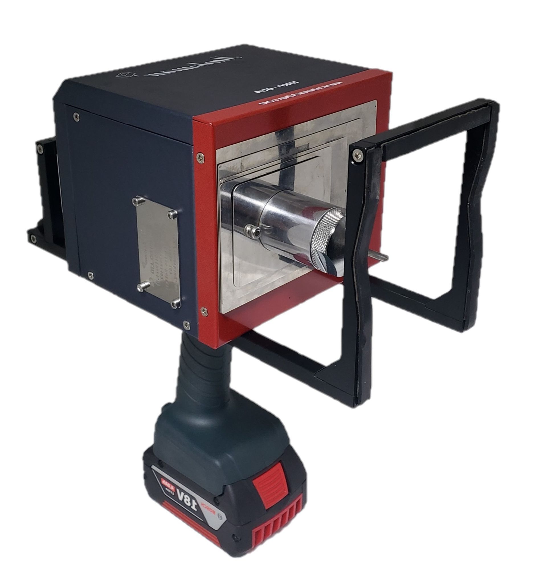 Mobiler Nadelpräger MKP-054 mit Akku und LCD Display.