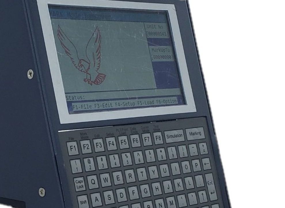 Mobiler Nadelpräger MKP-054K mit Akku und LCD Display.