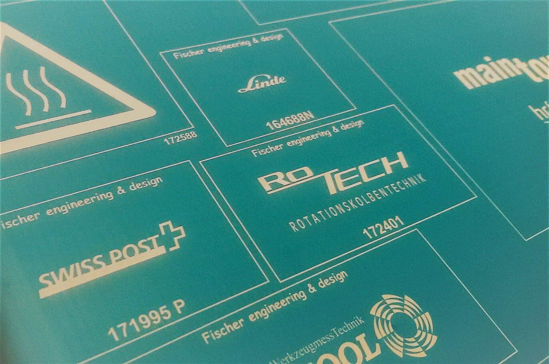 Schablonenservice. Signierschablonen frei gestaltbar.