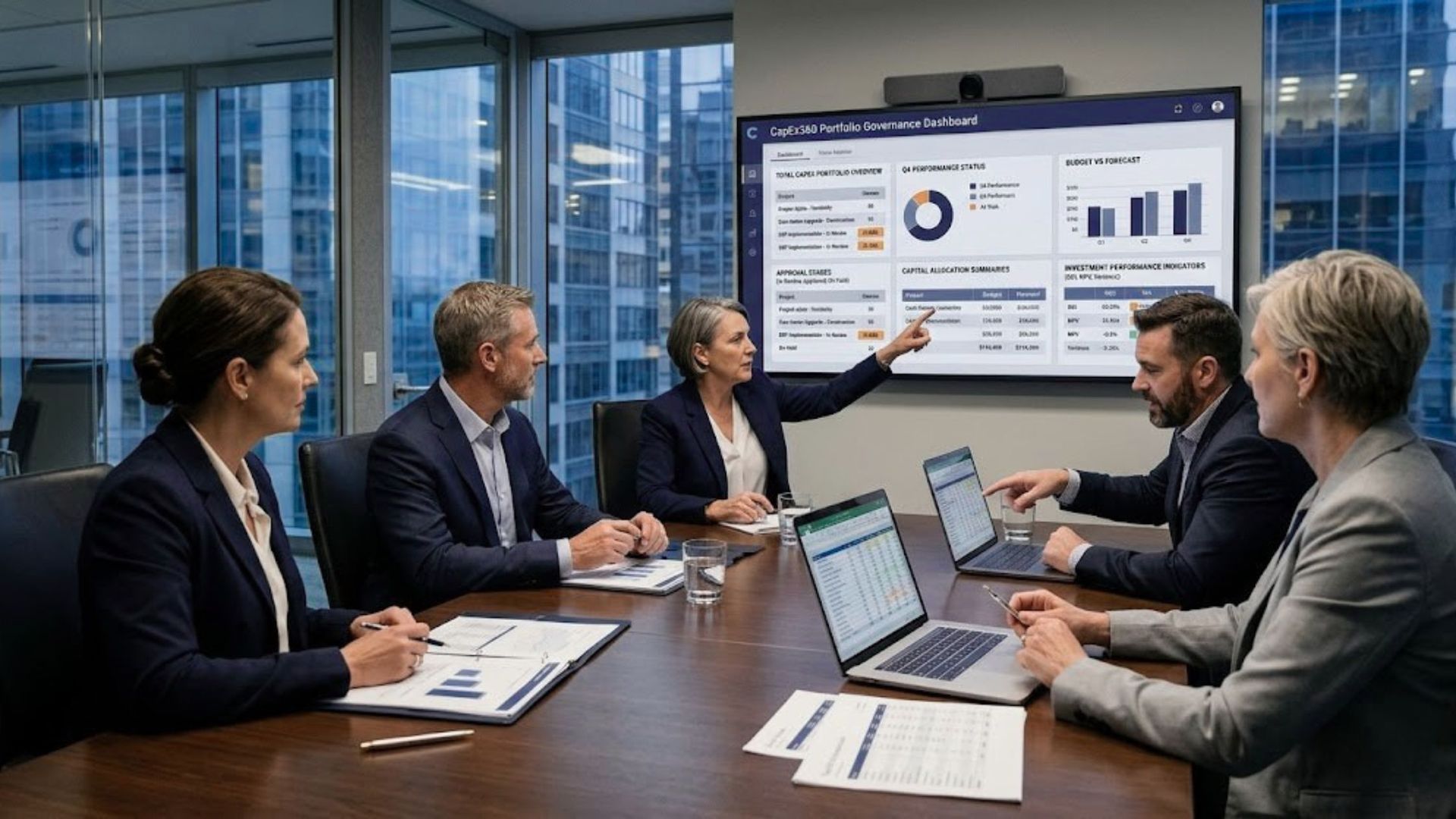 Finance leaders reviewing capital portfolio performance and CapEx execution visibility
