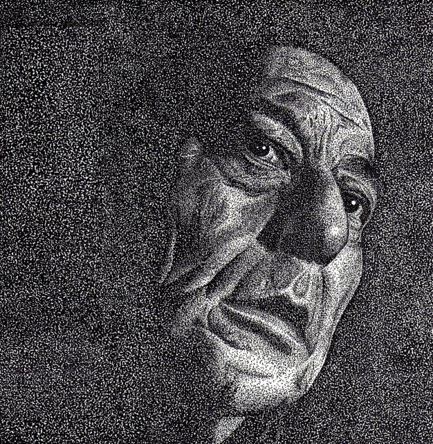 Atahualpa Yupanqui - Encre de chine 25 x 25