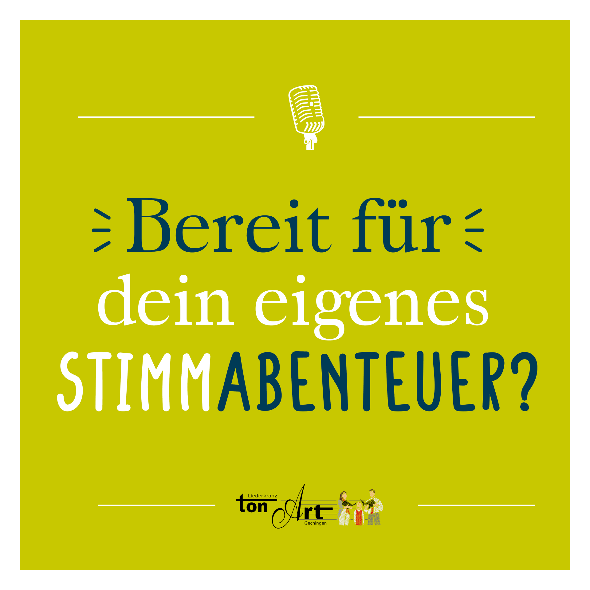 Kampagne werben Sänger*innen TonArt Gechingen