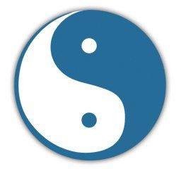 Das Symbol von Yin und Yang stellt das Gleichgewicht (Harmonie) zwischen dem aktiven und dem passiven Prinzip dar. Es sind nicht gegensätzliche, sondern sich ergänzende Begriffe und Kräfte. Yin_und_Yang