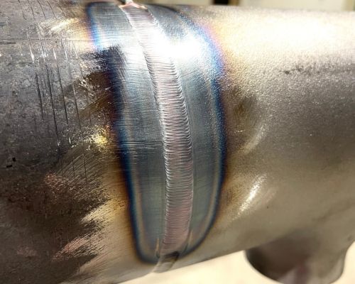 Schweissnaht einer Rohrleitung Schweissnaht einer Rohrleitung