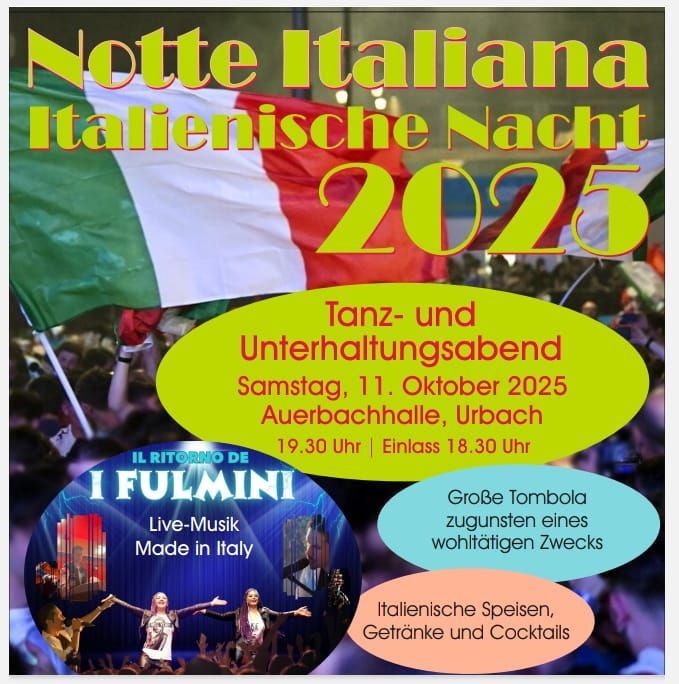 I Fulmini Italienische Nacht 2025 in Urbach