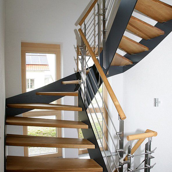 HPL-Treppe - Faszinierender Material-Mix HPL-Treppe