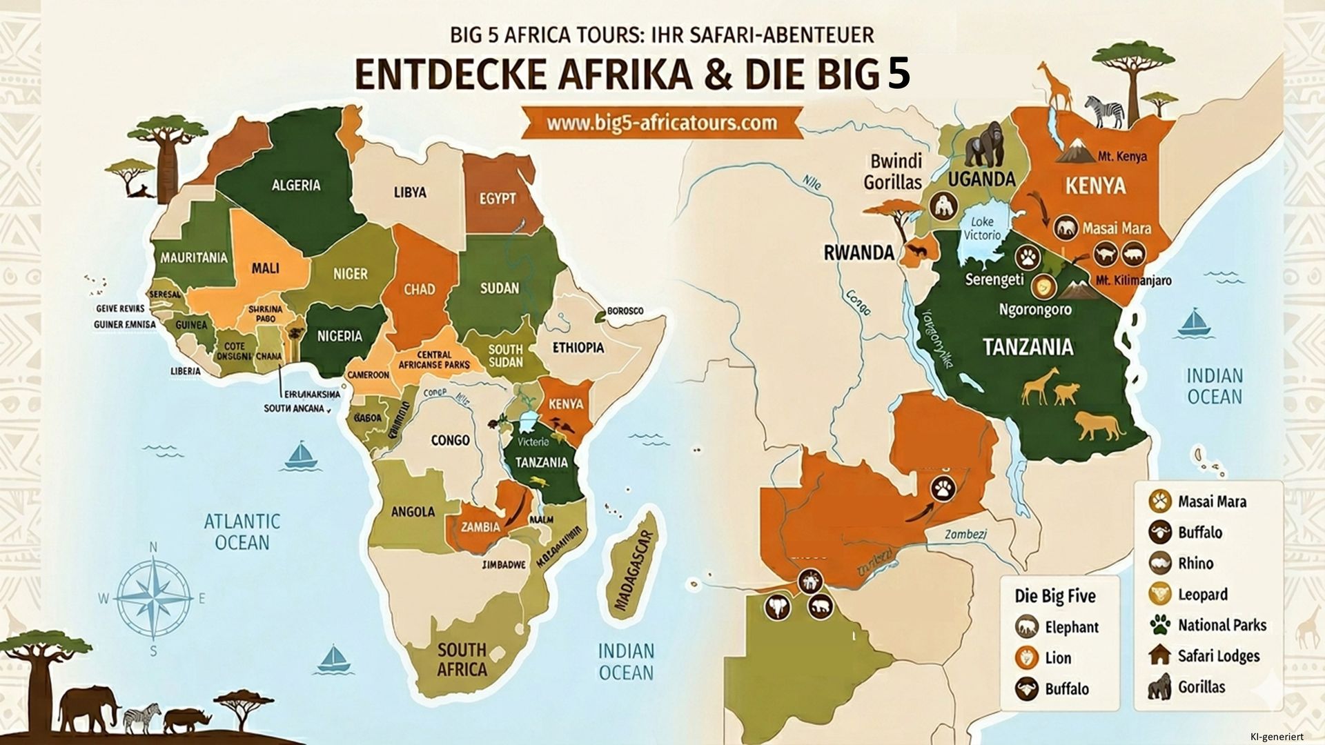 Karte von Afrika