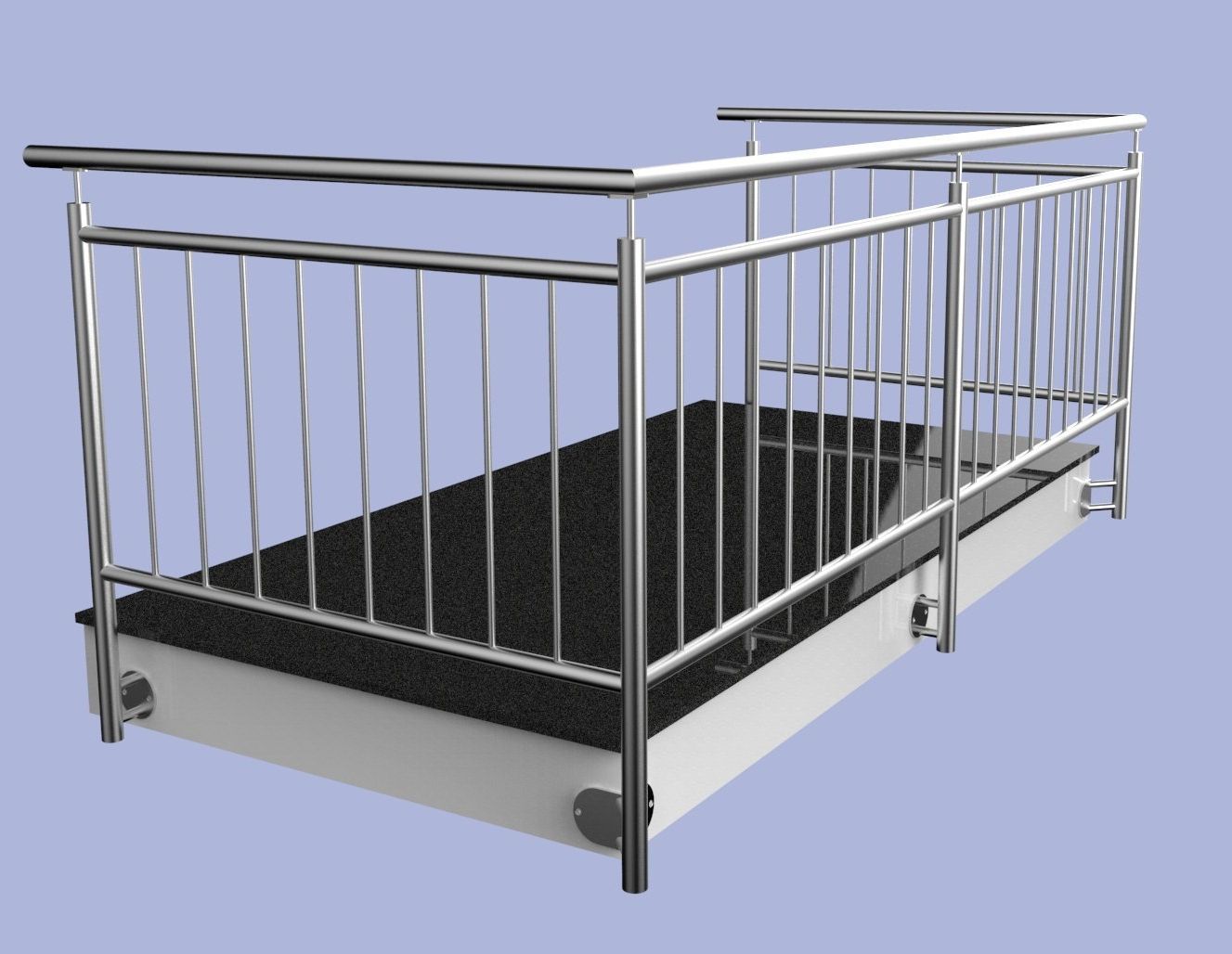 Geländerstützen mit M8 Fließbohrungen Geländerpfosten