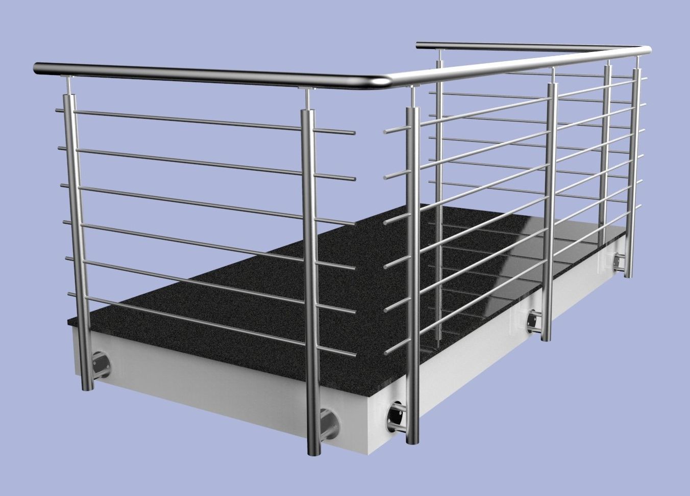 Geländerstützen mit Füllbohrungen Geländerpfosten