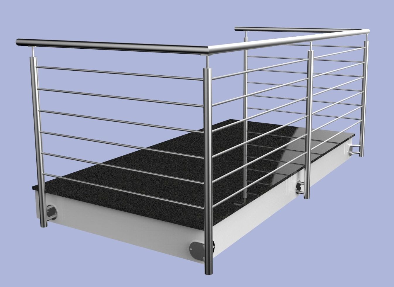 Geländerstützen mit Füllbohrungen Geländerpfosten