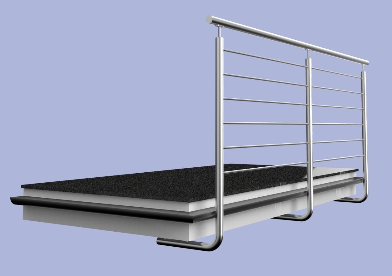 Geländerstützen mit Füllbohrungen Geländerpfosten