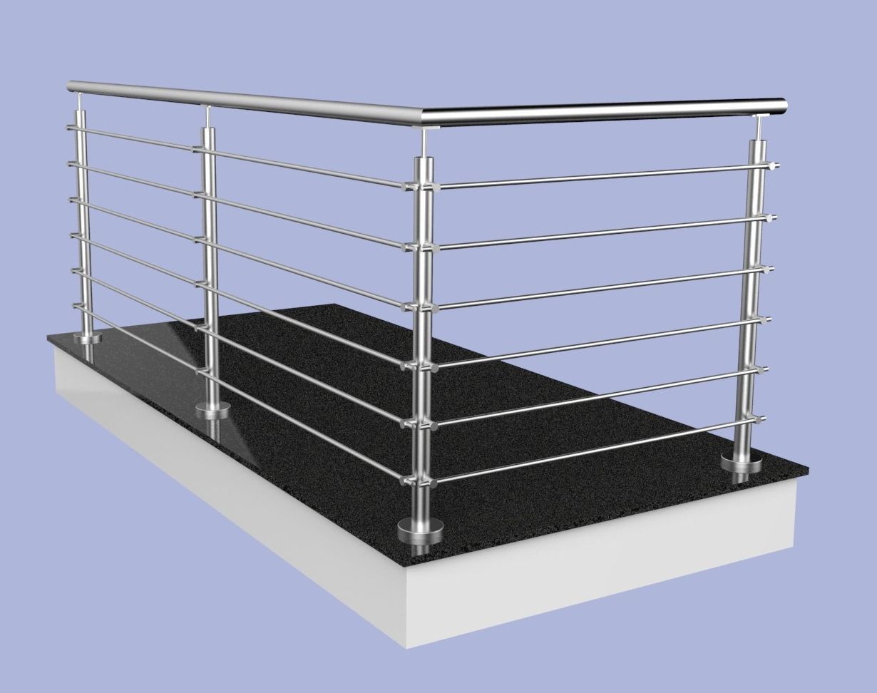 Geländerpfosten mit M6 Fließbohrungen Geländerpfosten