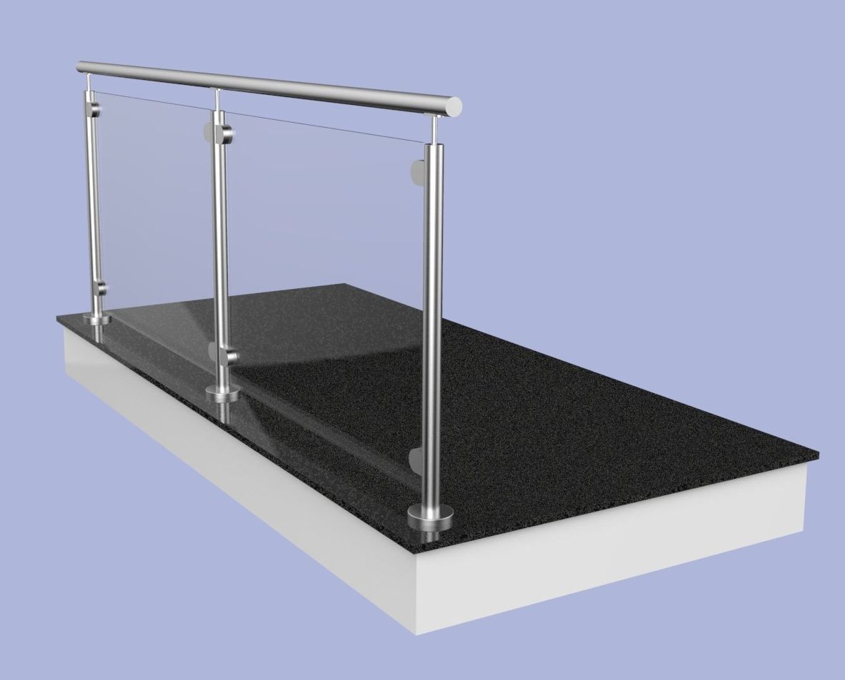 Geländerstützen mit M8 Fließbohrungen Geländerpfosten