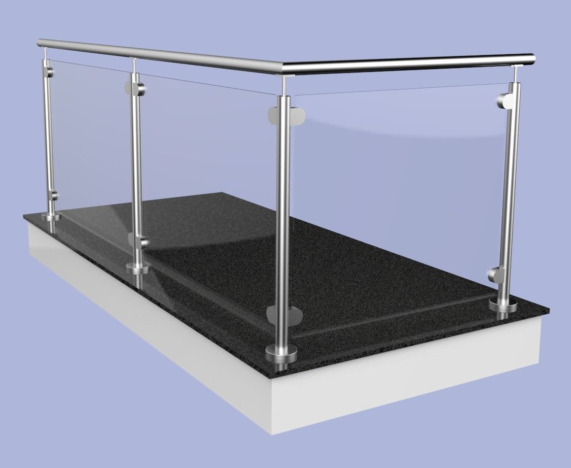 Geländerstützen mit M8 Fließbohrungen Geländerpfosten